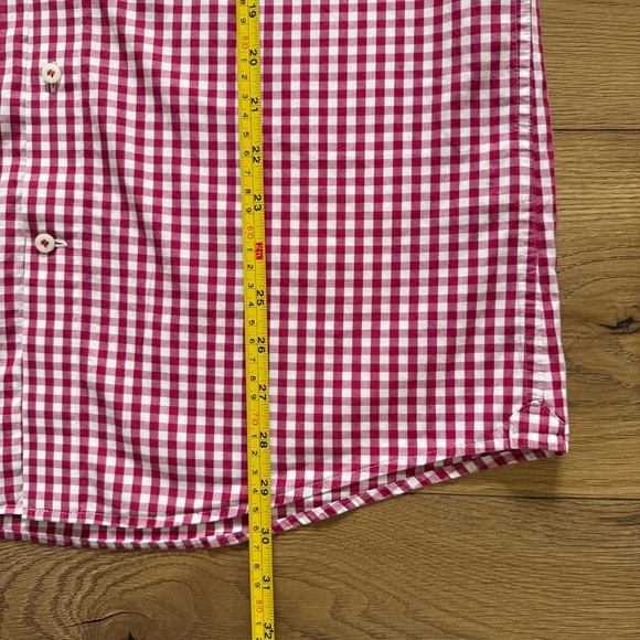 Southern‎ Tide Men’s Red Gingham Button Down Shirt Medium Trim Fit Cotton - Picture 6 of 8